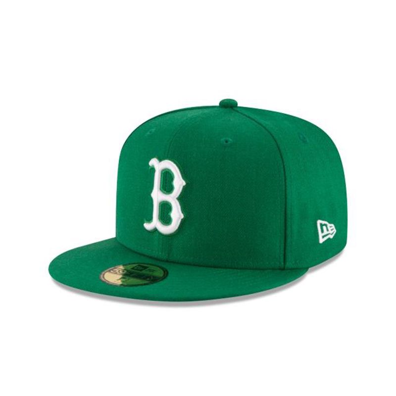 MLB Boston Red Sox Basic 59Fifty Fitted (CRF6687) - Green New Era Caps